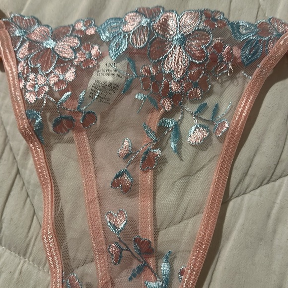 *NEW* Plus size lingerie set pink and blue 1X - Picture 6 of 12